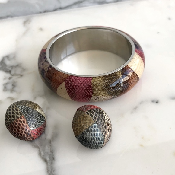 Snakeskin Earrings & Bracelet - Picture 6 of 10